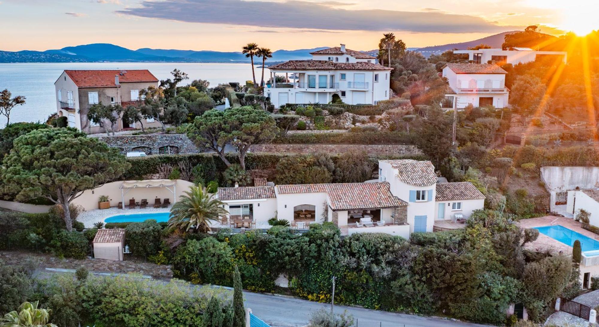 Superbe Villa, Incroyable Vue Mer, Piscine Chauffee, Climatisee Сент-Максим Экстерьер фото